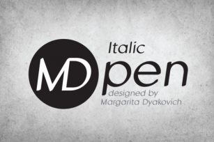 MD Pen Italic Font Download