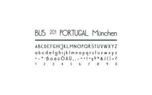 Bus 201 Portugal München Font Download