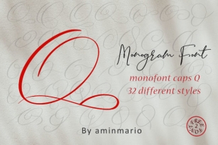 Monogram Q | Monofont Caps Q Font Download