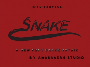 Metrix Snake Font Download