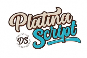 Platina Script - Layered Font Download