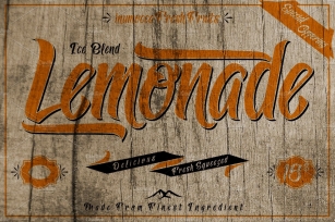 Lemonade font with 5 Badges Bonus Font Download