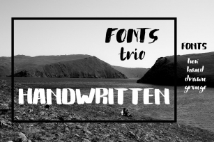 Handwritten grunge fonts trio Font Download