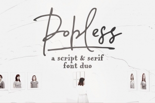 Popless script and serif font duo Font Download