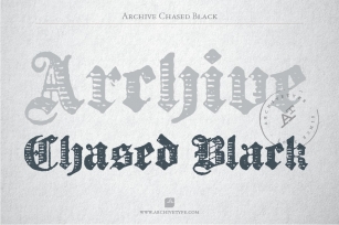 Archive Chased Black Font Download