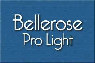 Bellerose Pro Light Font Download