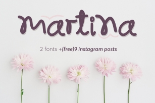 Martina font and 9 Instagram posts Font Download