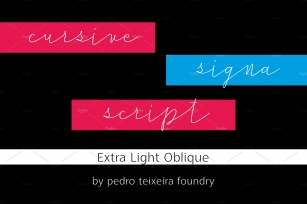 Cursive Signa Script Extra Light Obl Font Download
