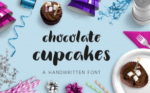 Chocolate Cupcakes- Handwritten Font Download