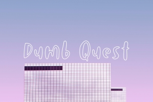 Dumb Quest Handwritten Outline Font Download