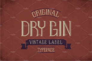 Dry Gin Vintage Label Typeface Font Download