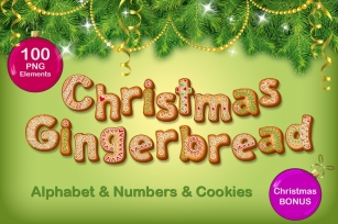 Christmas Gingerbread alphabet Font Download