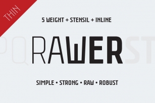 Rawer CondensedThin Font Download