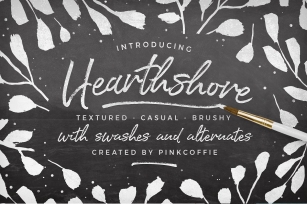 Hearthshore Script + Premade Logos Font Download