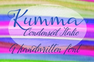 Kumma Condensed Italic Font Download