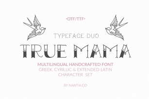 True Mama Cyrillic Typeface Greek Font Download
