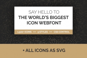 1500+ Icon Webfont in 5 Styles + SVG Font Download