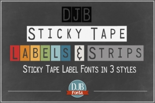 DJB Sticky Tape Labels Font Download