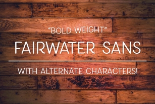 Fairwater Sans Bold Font Download
