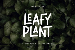 Leafy Plant Fun Typeface Font Download