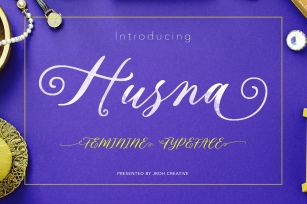 Husna Script Feminine Typeface Font Download