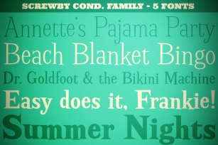 Screwby Condensed Family Font Download