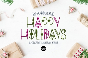 HAPPY HOLIDAYS Christmas Font Download