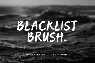 BLACKLIST BRUSH – SINGLE FONT Font Download