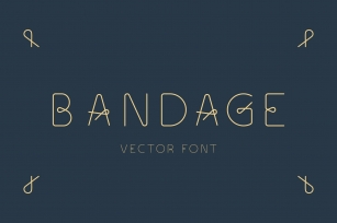 Vector. Bandage Font Download