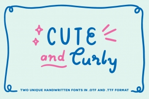 Cute  Curly handwritten fonts Font Download