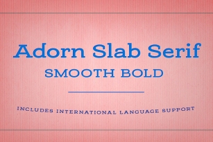 Adorn Slab Serif Bold Smooth Font Download