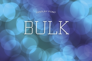 BULK font Font Download