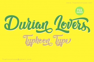 Durian Lovers font Font Download