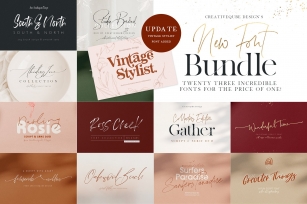 NEW Bundle by Creativeqube Font Download