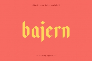 Bajern — A modern fraktur Font Download