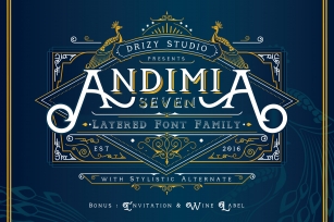Andimia Layered Family Font Download
