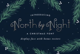 North by Night, A Christmas Font Download