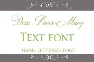Dom Loves Mary Text Font Download