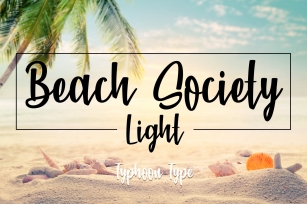 Beach Society Light font Font Download