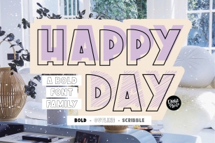 HAPPY DAY a Bold Family Font Download