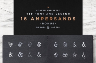 16 Ampersands Set Font Download