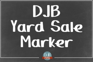 DJB Yard Sale Marker Font Download