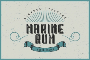 Handcrafted Marine Rum ladel font Font Download