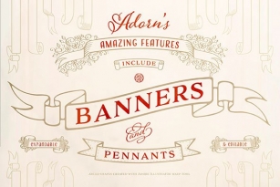 Adorn Banners Smooth Font Download