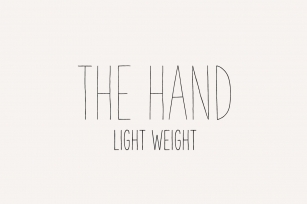 The Hand (Light weight) Font Download