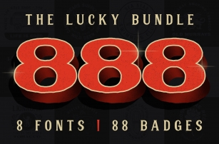 The 888 Lucky Bundle Font Download