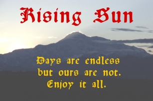 Rising Sun Font Download
