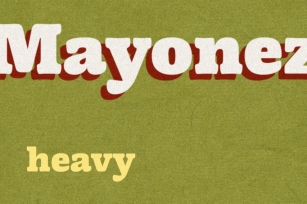 Mayonez heavy Font Download