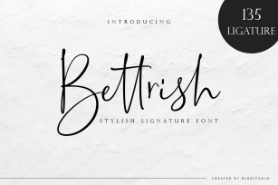 Bettrish // Stylish Signature Font Download