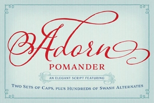 Adorn Pomander Font Download